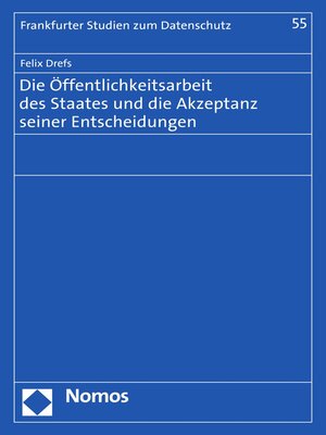 cover image of Die Öffentlichkeitsarbeit des Staates und die Akzeptanz seiner Entscheidungen